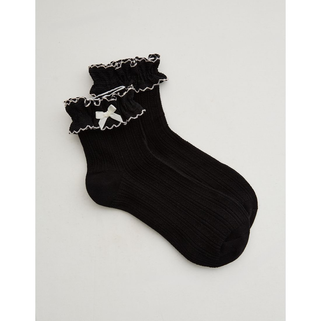 Aerie Double Ruffle Bow Socks