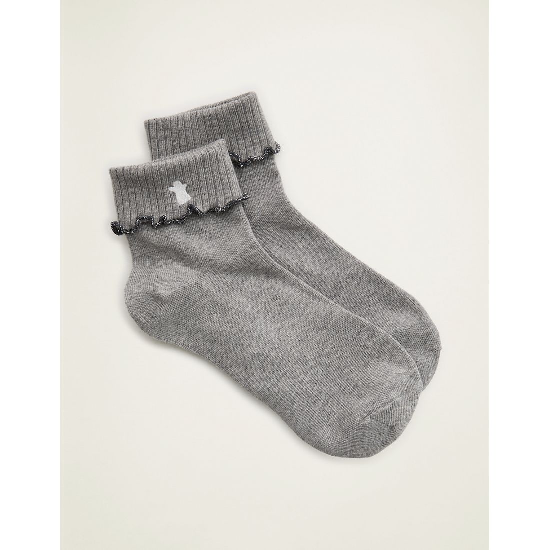 Aerie Folded Ruffle Quarter Socks