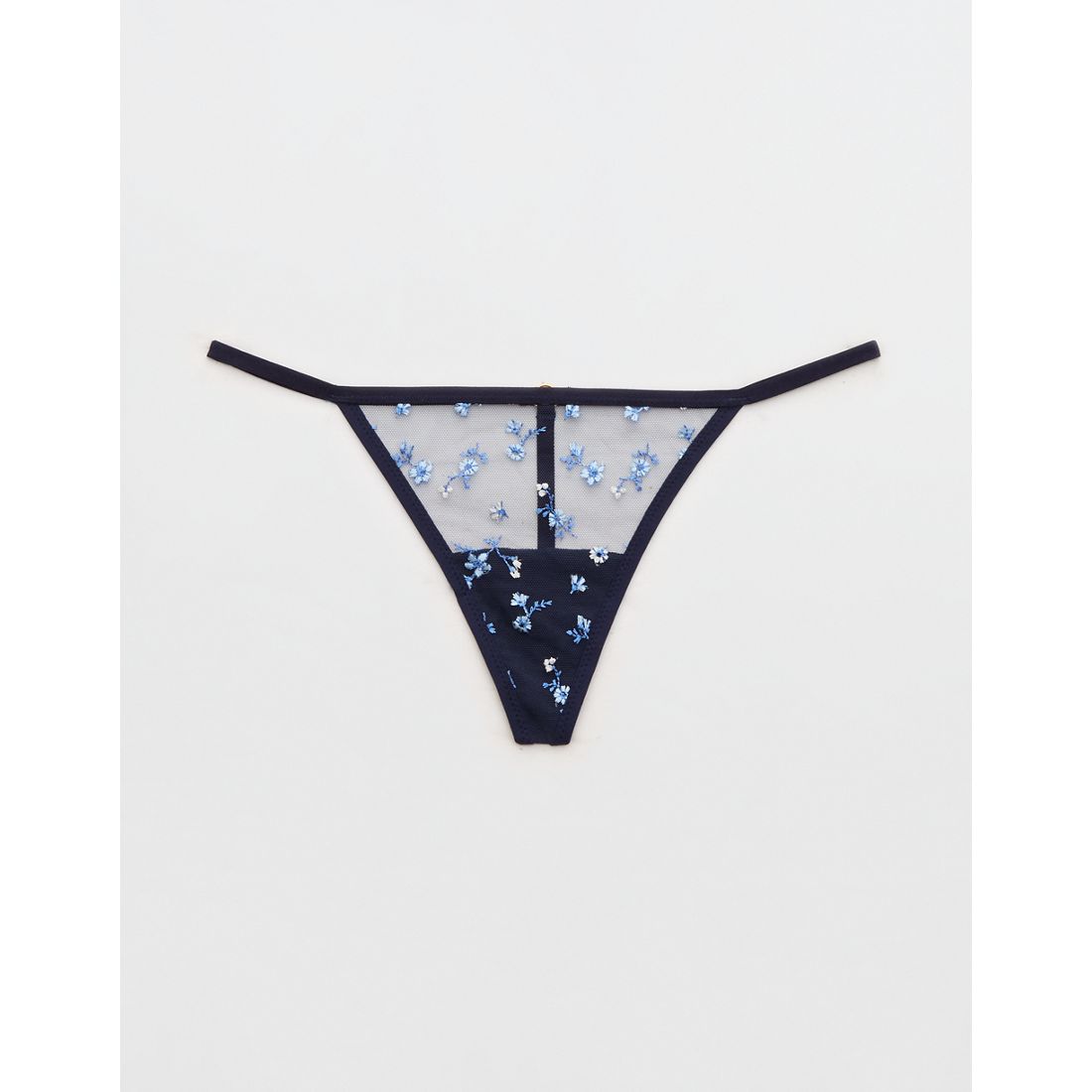 Aerie Show Off Embroidery String Thong Underwear