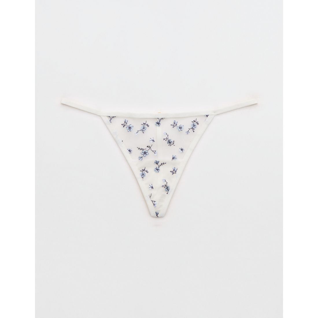 Aerie Show Off Embroidery String Thong Underwear