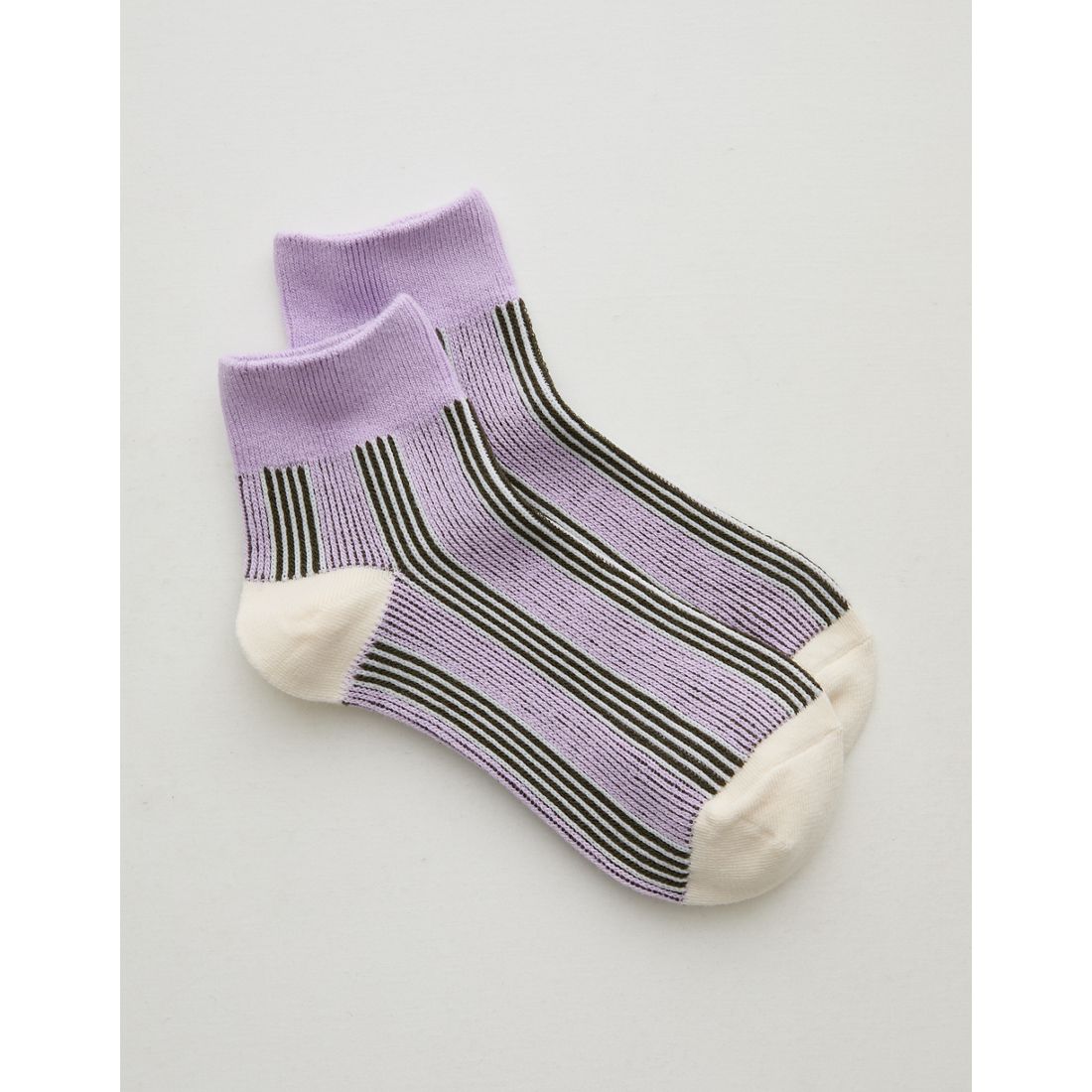 Aerie Striped Quarter Socks