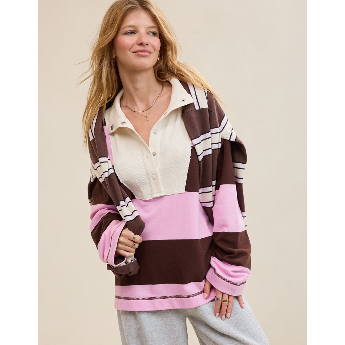 Aerie Quarter Snap Sweatshirt