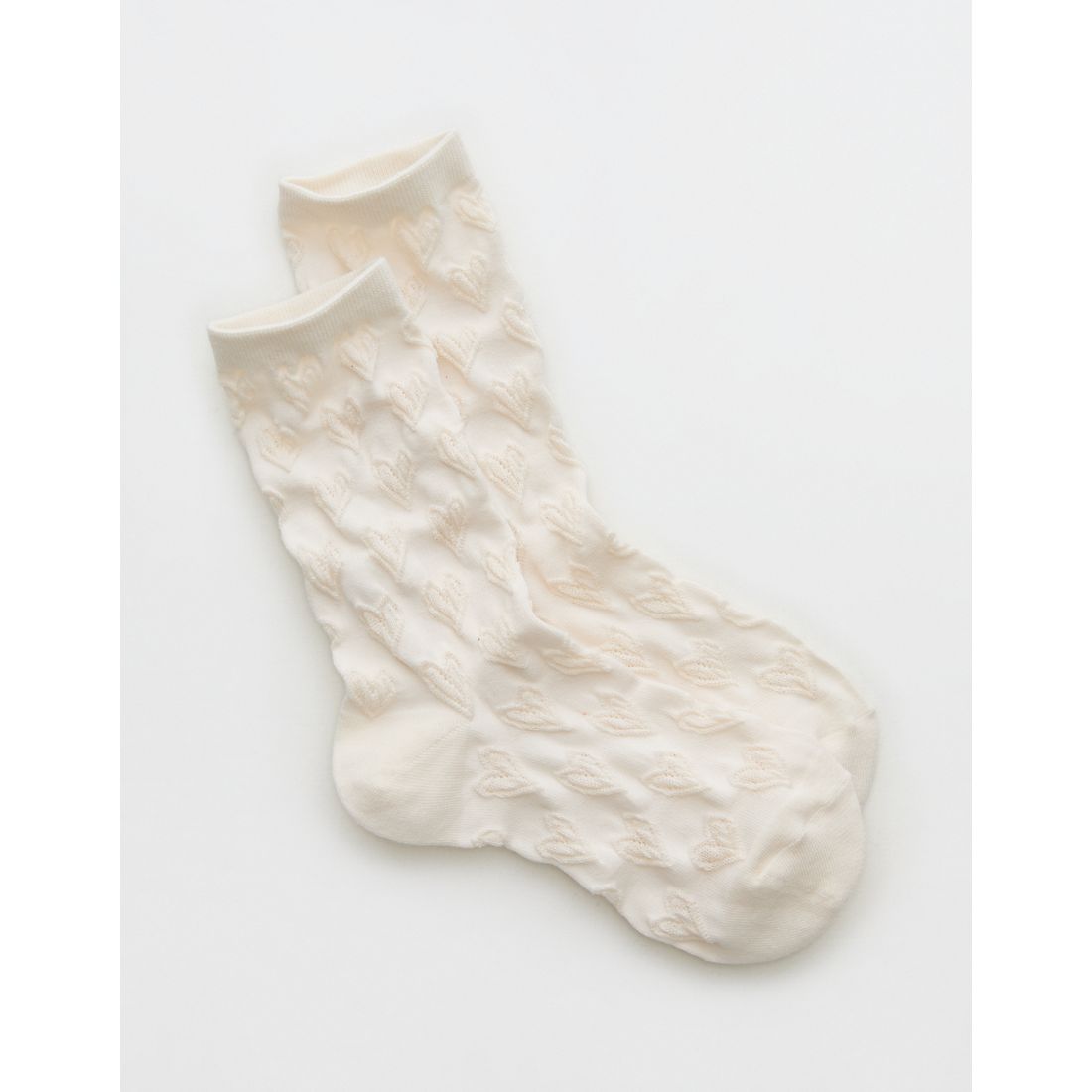 Aerie Puffy Heart Crew Socks