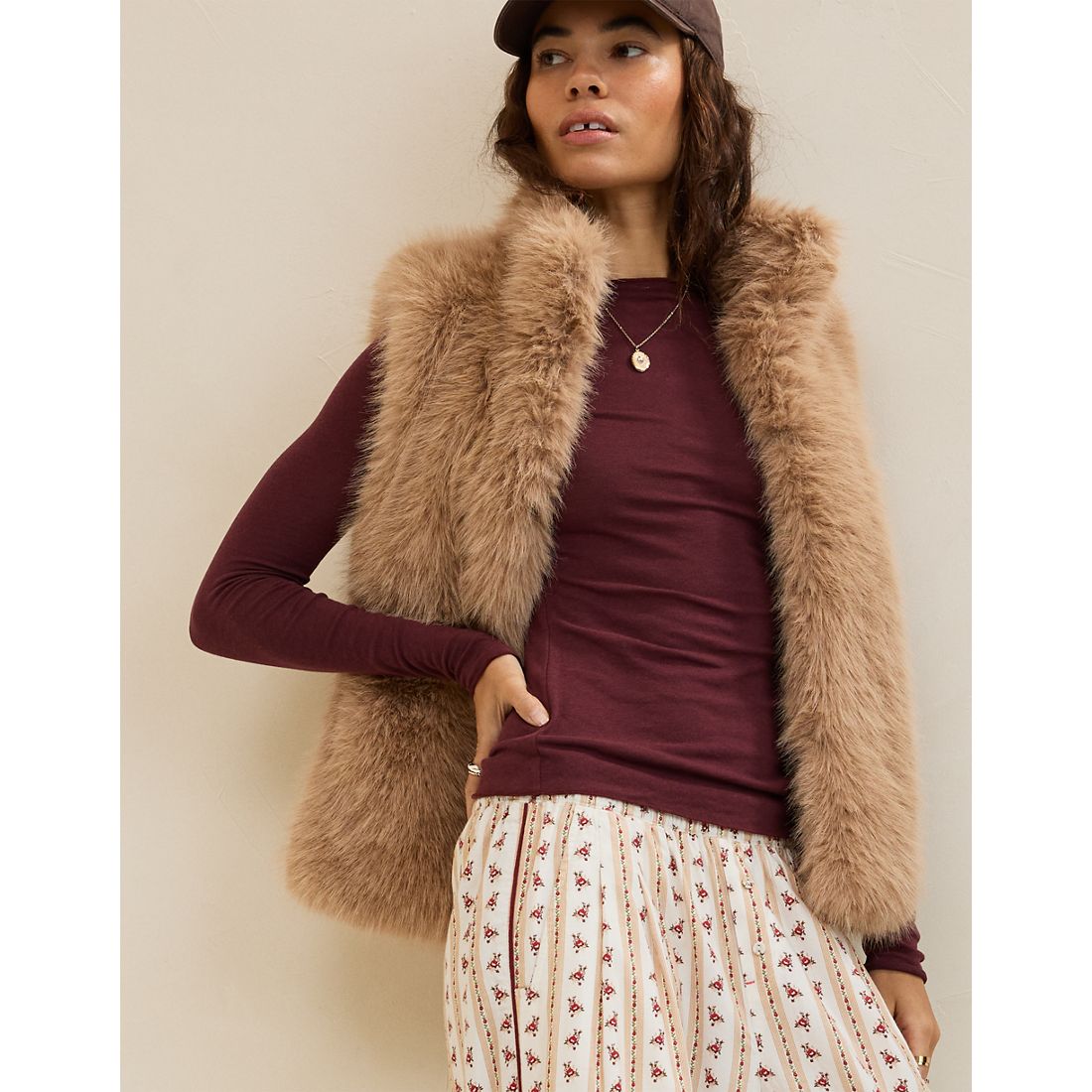Aerie Faux Fur Vest