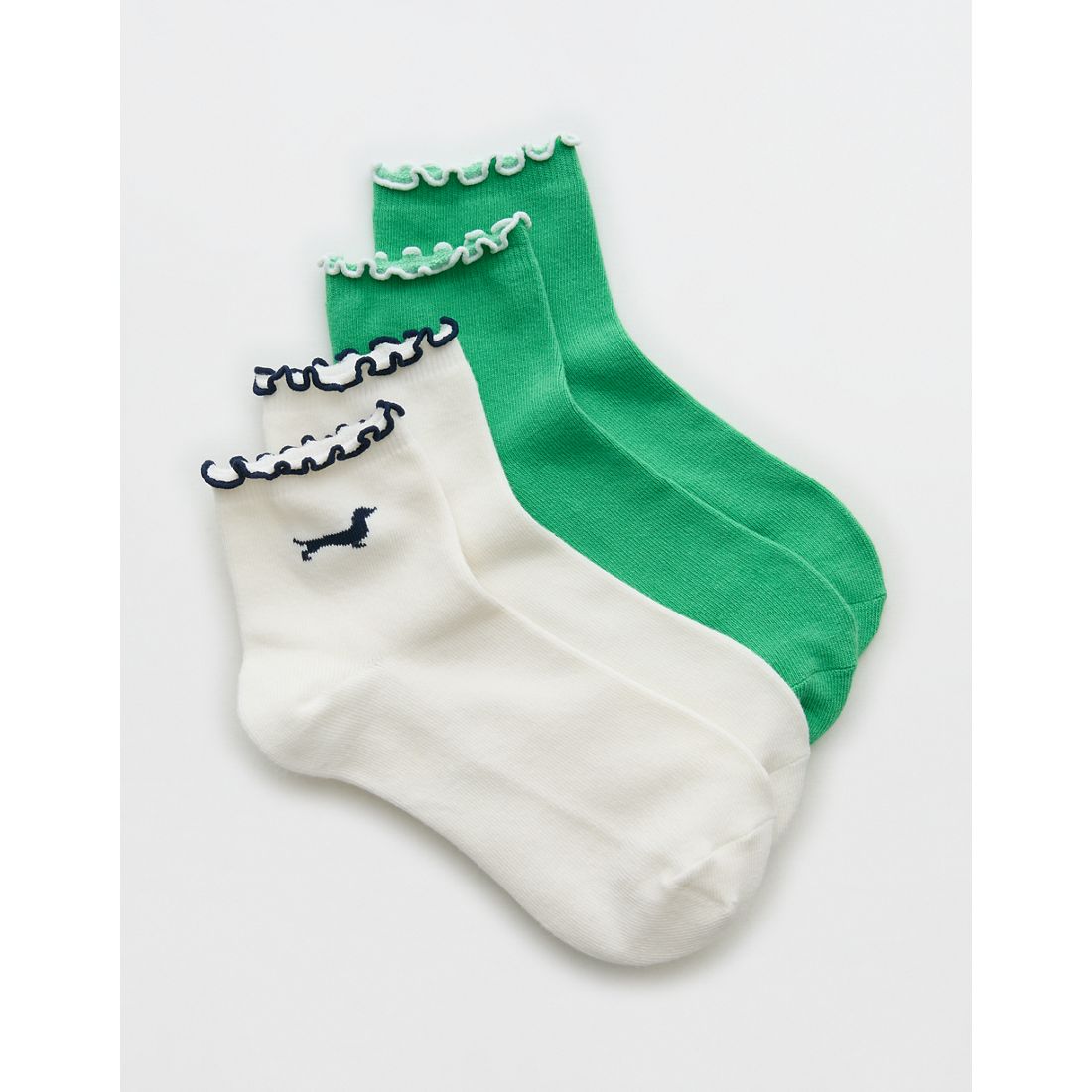 Aerie Ruffle Quarter Sock 2-Pack