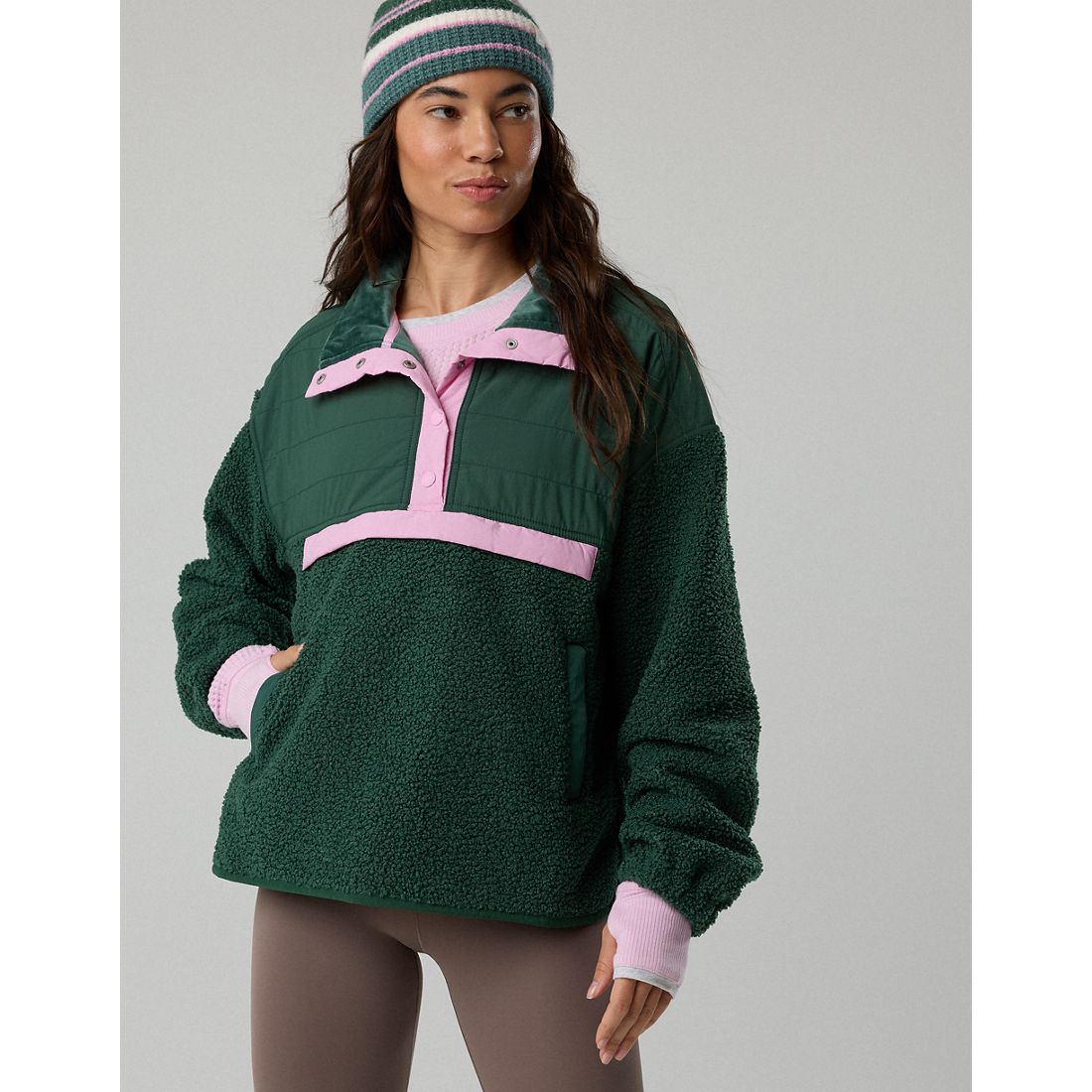 Offline Fluff Love Quarter Snap Jacket