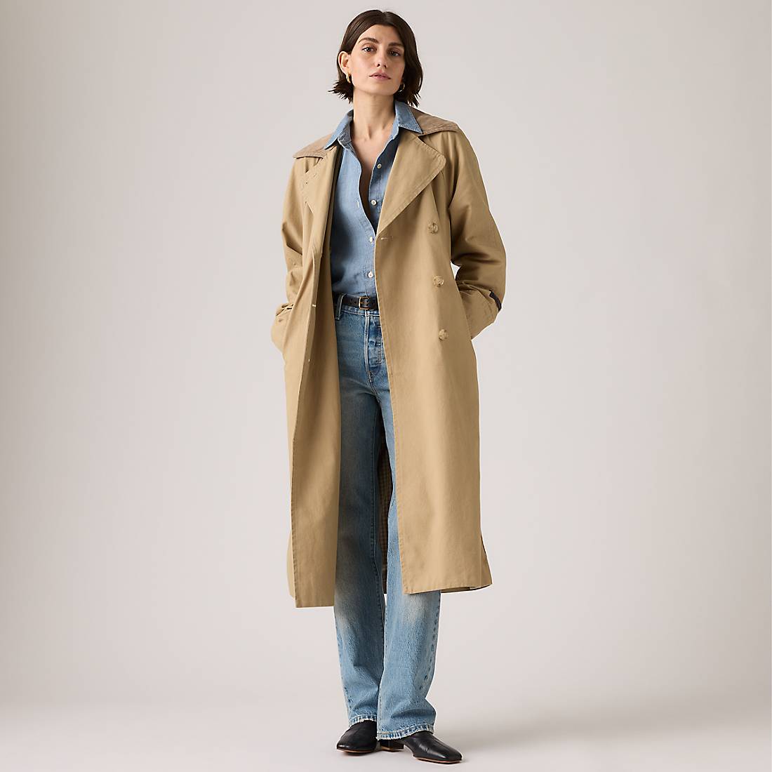 Levi s Bree Classic Long Trench Coat