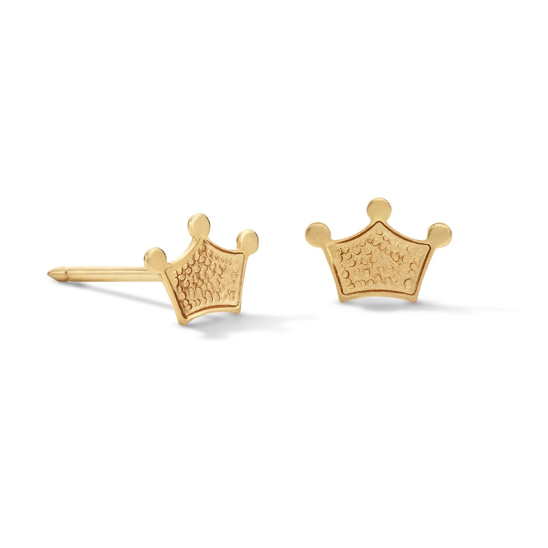 Banter 14K Solid Gold Crown Piercing Studs