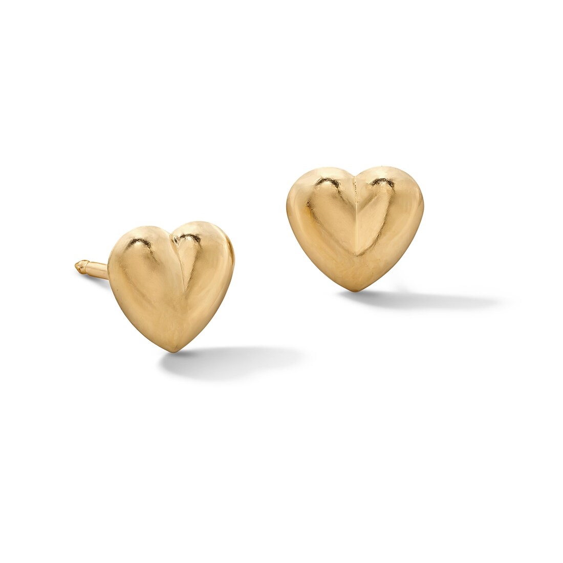 Banter 14K Solid Gold Puff Heart Piercing Studs