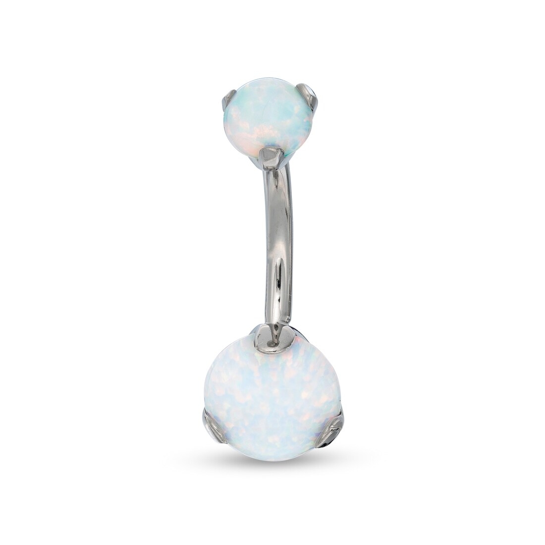 Banter Solid Titanium Simulated Opal Belly Button Ring - 14G 7/16"