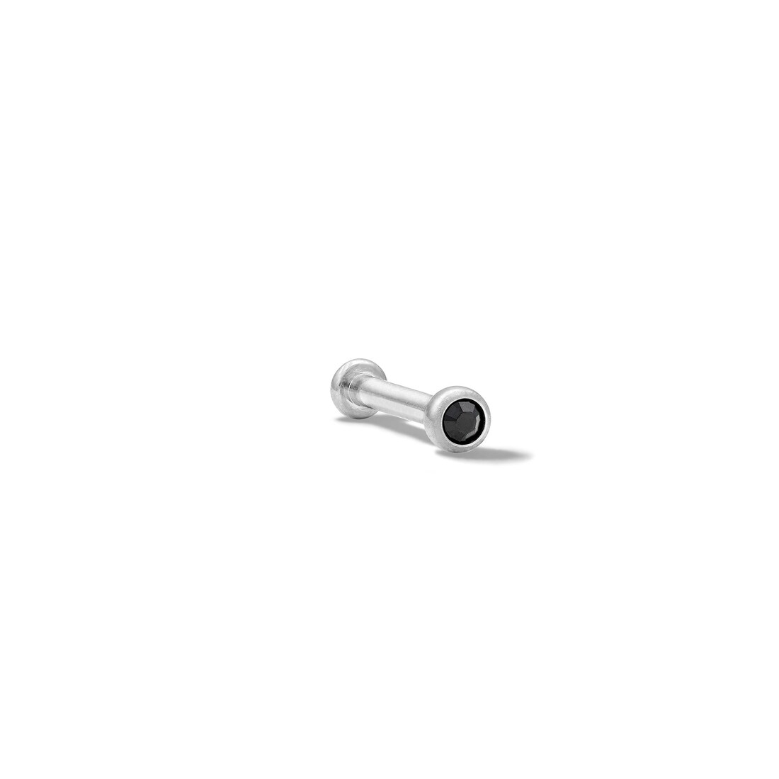 Banter Solid Titanium Black Crystal Stud - 16G 5/16"
