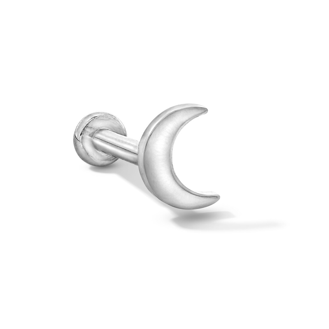 Banter Solid Titanium Crescent Moon Stud - 16G 5/16"