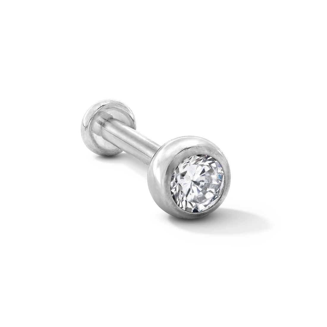 Banter Solid Titanium CZ Bezel Stud - 16G 5/16"
