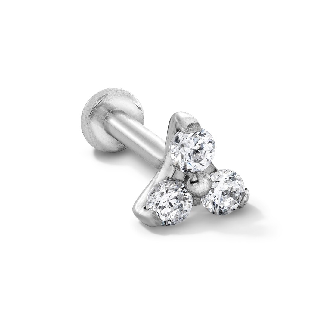 Banter Solid Titanium CZ Trio Stud - 16G 5/16"
