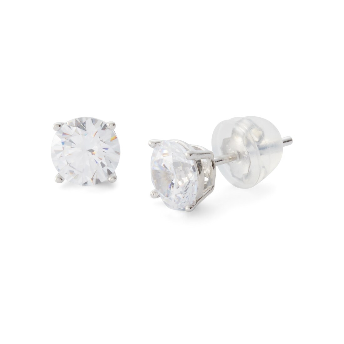 Banter Solid Sterling Silver 6mm CZ Solitaire Studs
