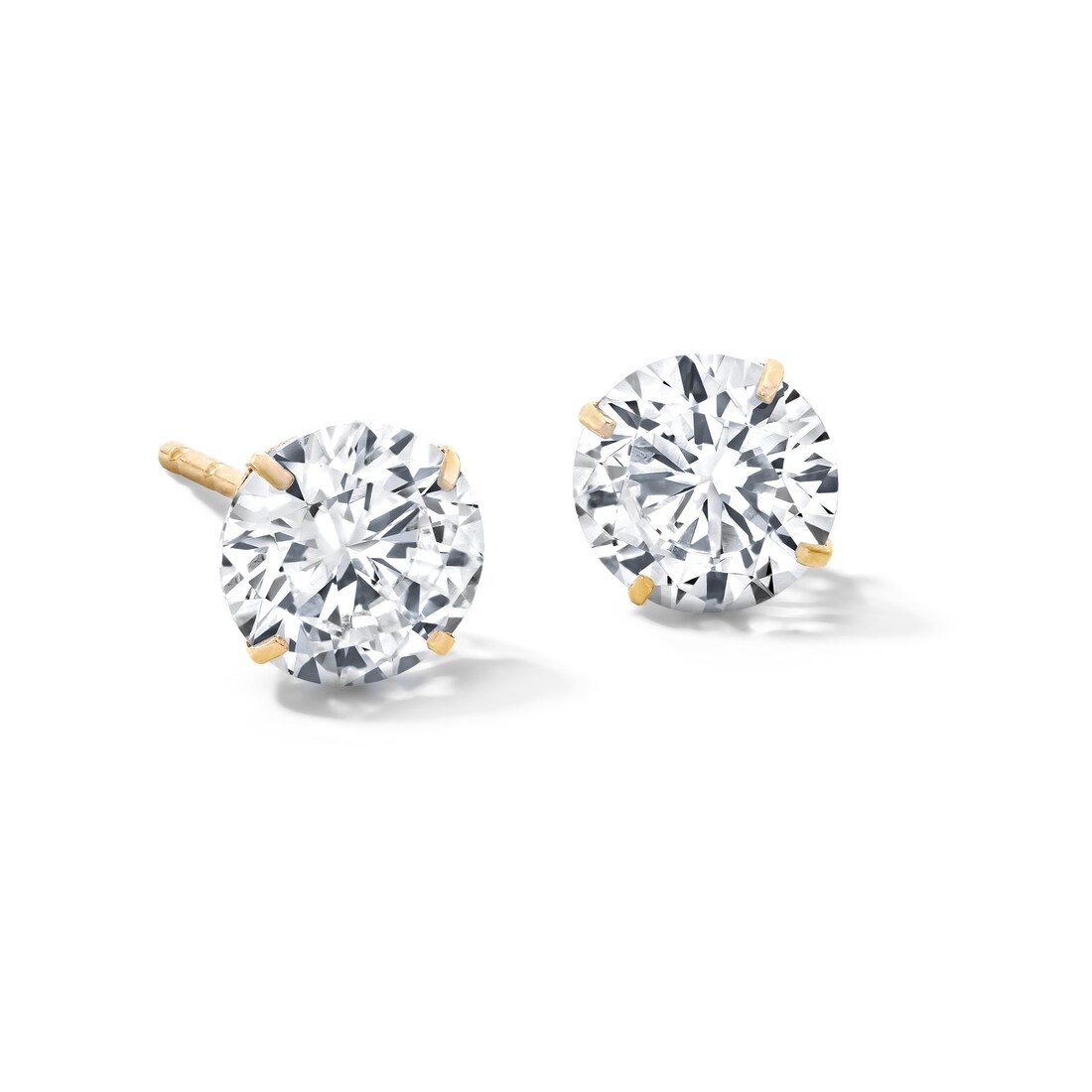 Banter 10K Solid Gold 6mm CZ Solitaire Studs