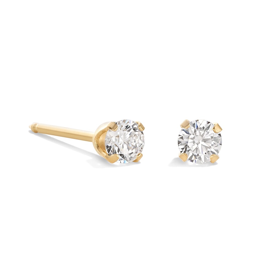 Banter 10K Solid Gold CZ 3mm Piercing Studs