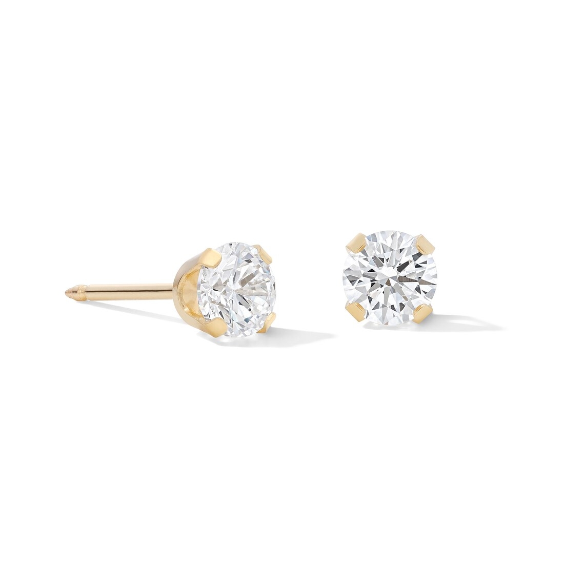 Banter 10K Solid Gold CZ 4mm Piercing Studs