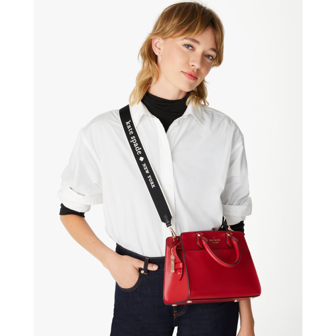 Kate Spade New York Outlet Logo Webbing Bag Strap available now at