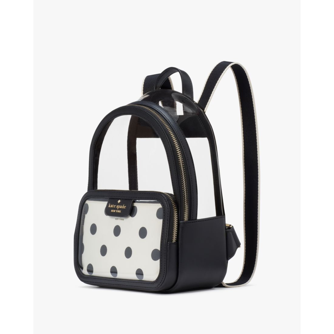 Kate spade black and white backpack on sale