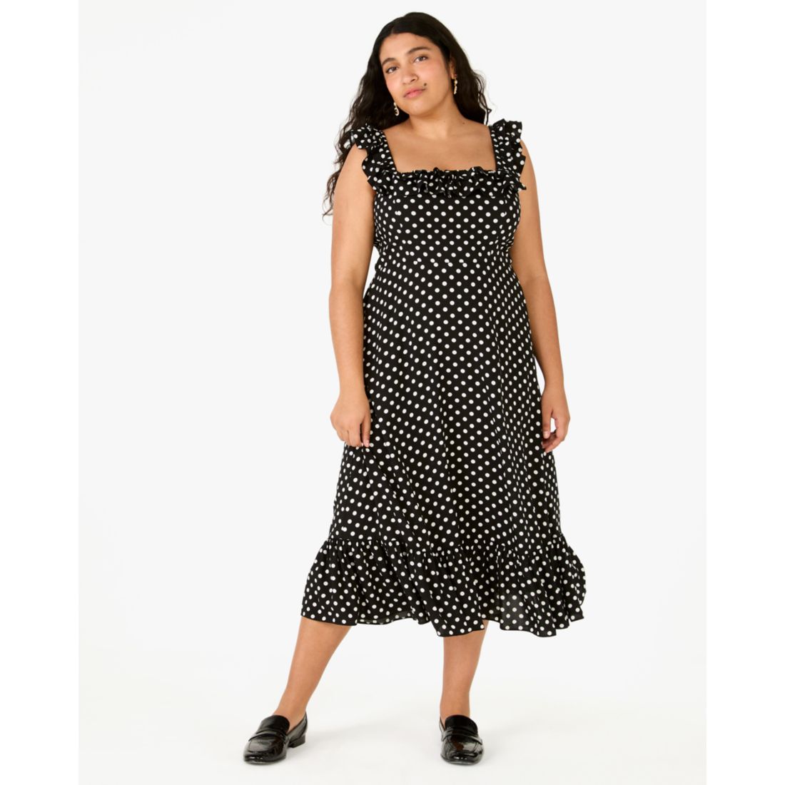 Kate Spade New York Outlet Dot Dot Dot Ruffle Midi Dress available now at Opry Mills