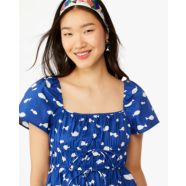 Kate Spade New York Outlet Graphic Fish Square-Neck Top