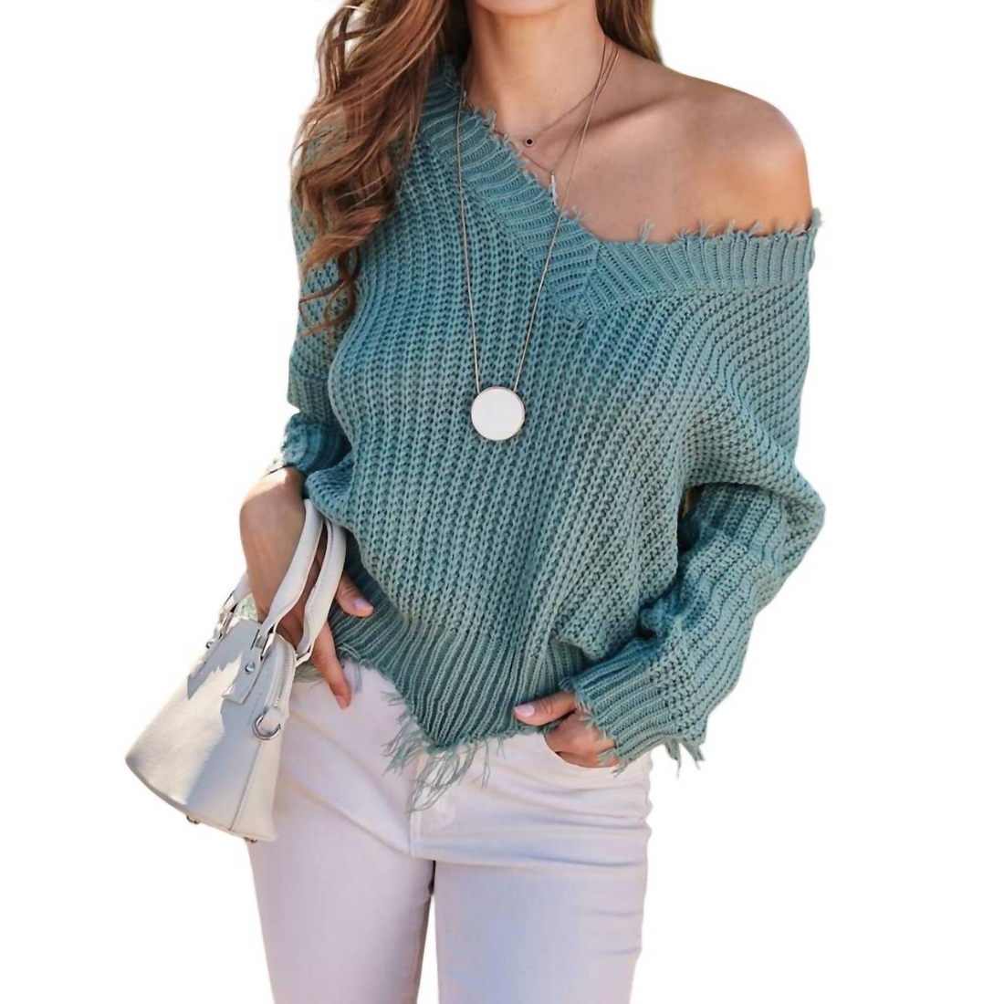 Mineral Blue V-Neck Mineral Blue V-Neck
