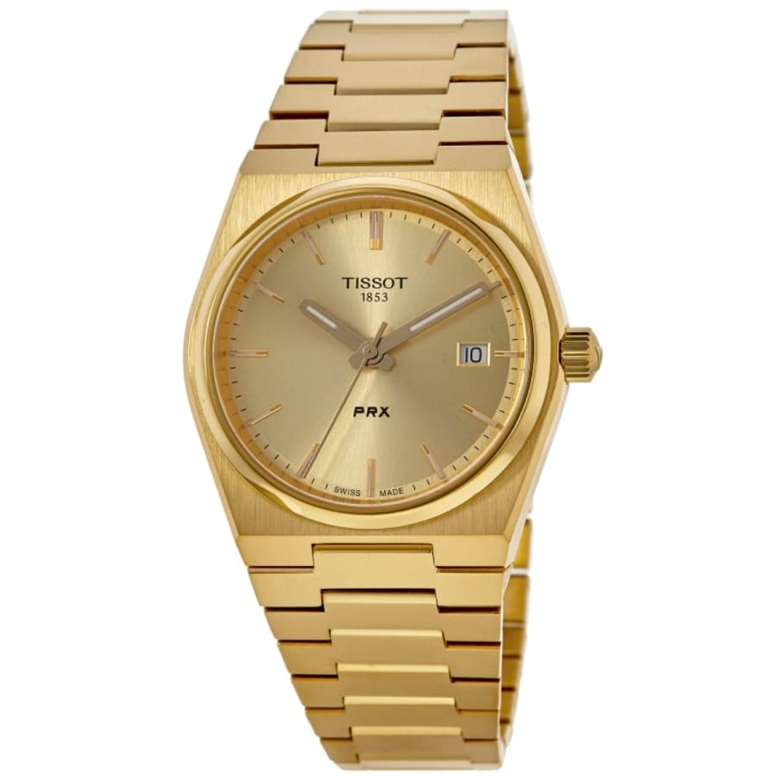 Tissot PRX Quartz 35mm Champagne Dial Gold-tone Steel Unisex