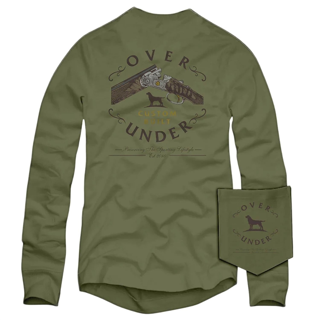 Men's Custom Built Long Sleeve Tee In Moss available now