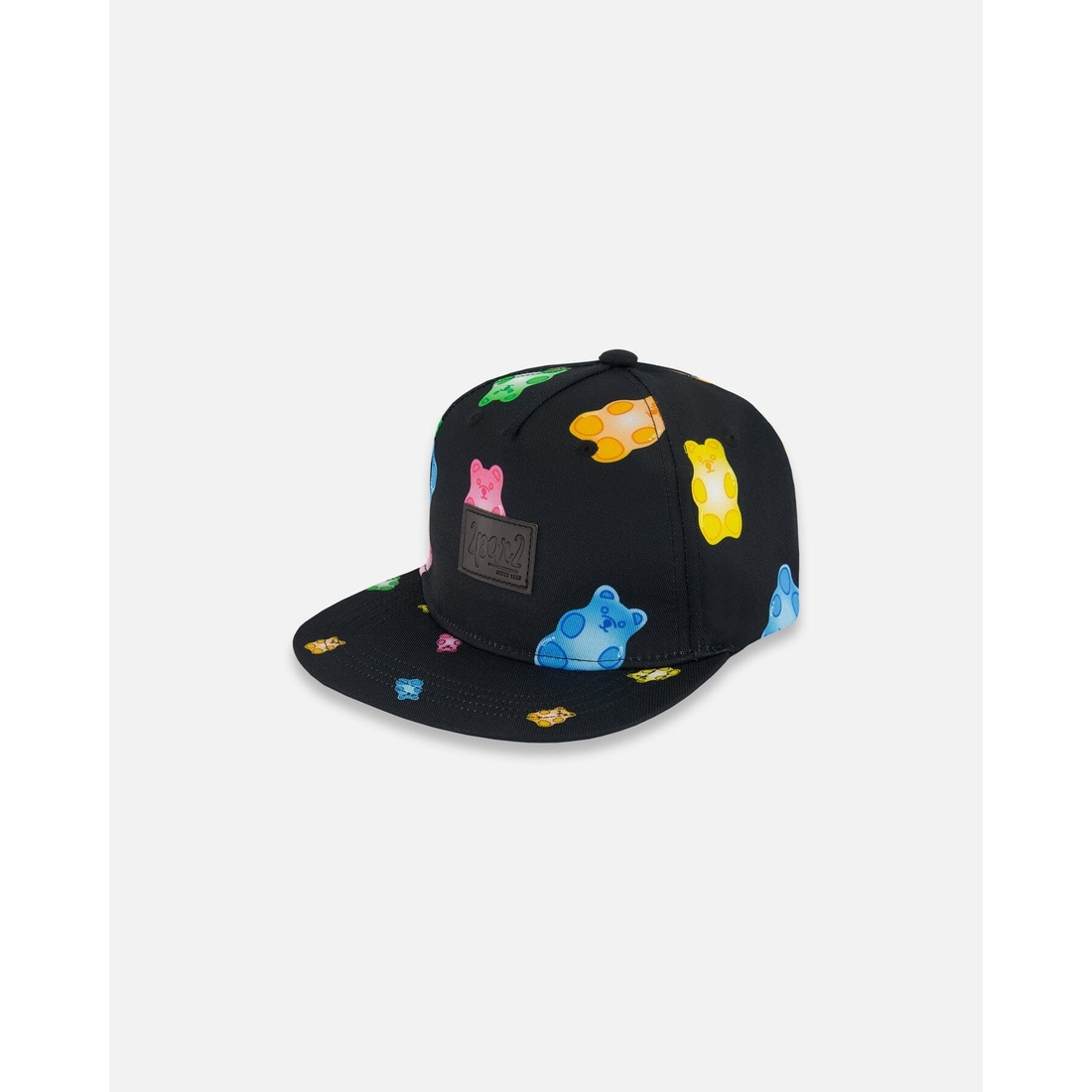 Printed Cap Black And Multicolored Gummies