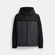 Coach Outlet Signature Full Zip Windbreaker In Recycled