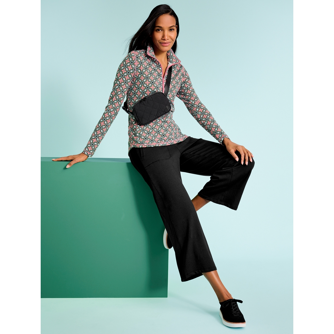 Misses - Modal French Terry Wide Crop Pants available now at Misses - Modal French Terry Wide Crop Pants available now at