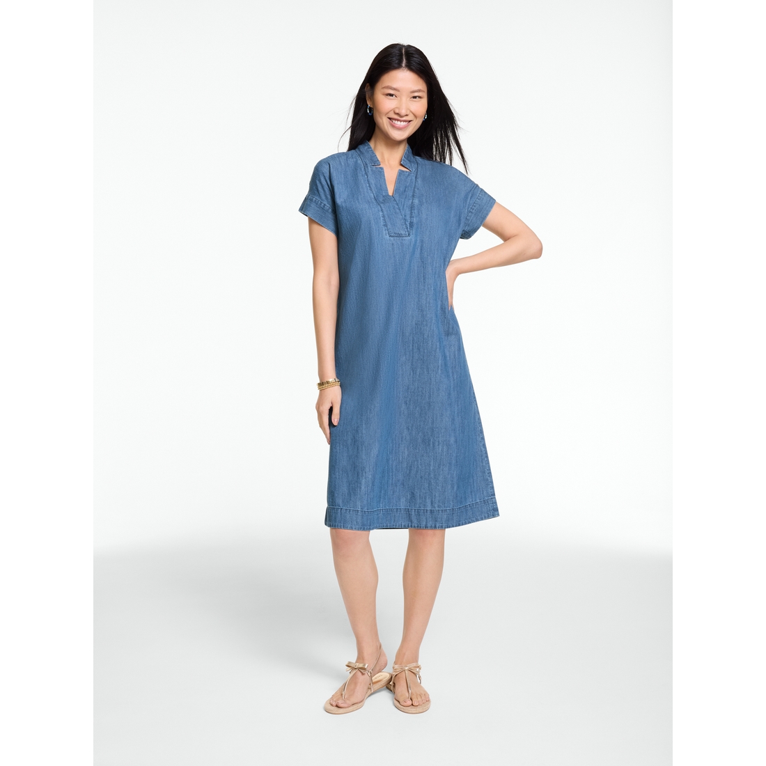 white christmas dresses Northern Sky Fringe Puff Sleeve Midi Dress Denim Blue– Selfie Leslie main image 0