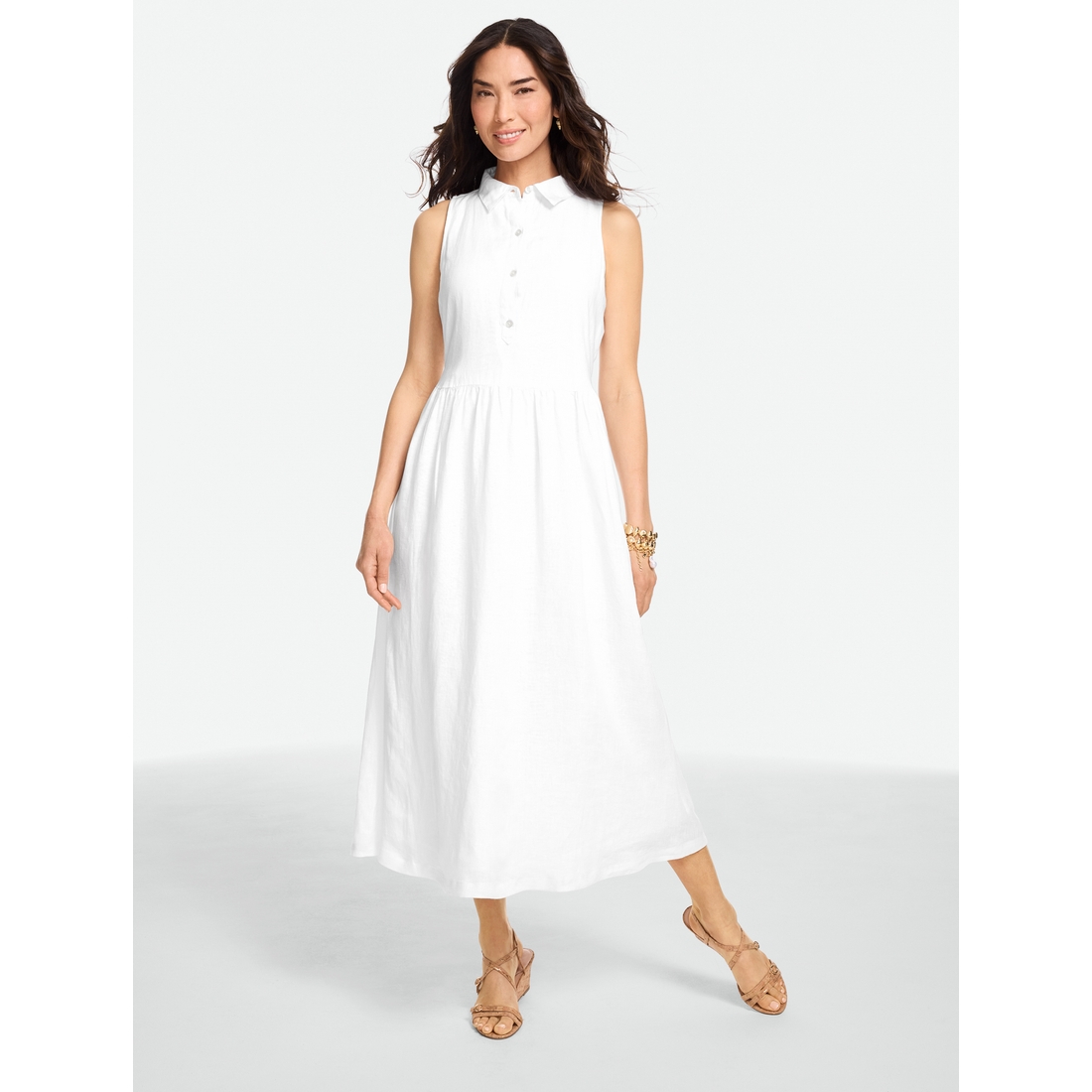 Sleeveless Linen Shirtdress available now at ABQ Uptown Sleeveless Linen Shirtdress available now at ABQ Uptown