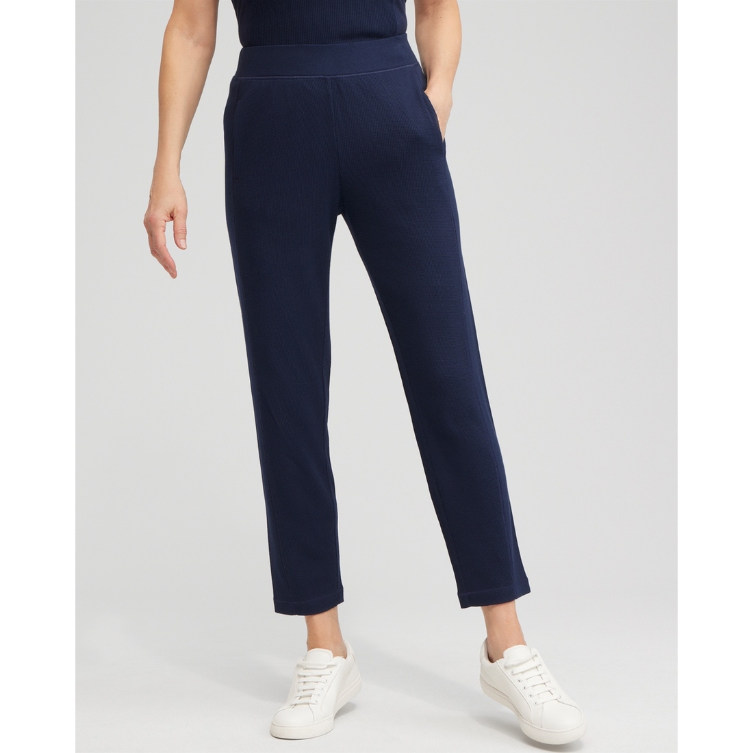 Women's Waffle Knit Pants in Blue Zenergy available now at