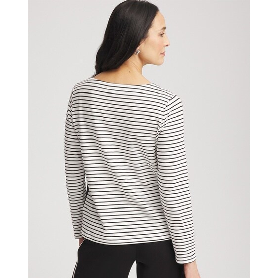 Women's Block Stripe Pullover in White Zenergy available now Women's Block Stripe Pullover in White Zenergy available now