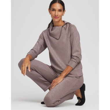 Women's Double-Knit Embroidered Top in Red Zenergy available now