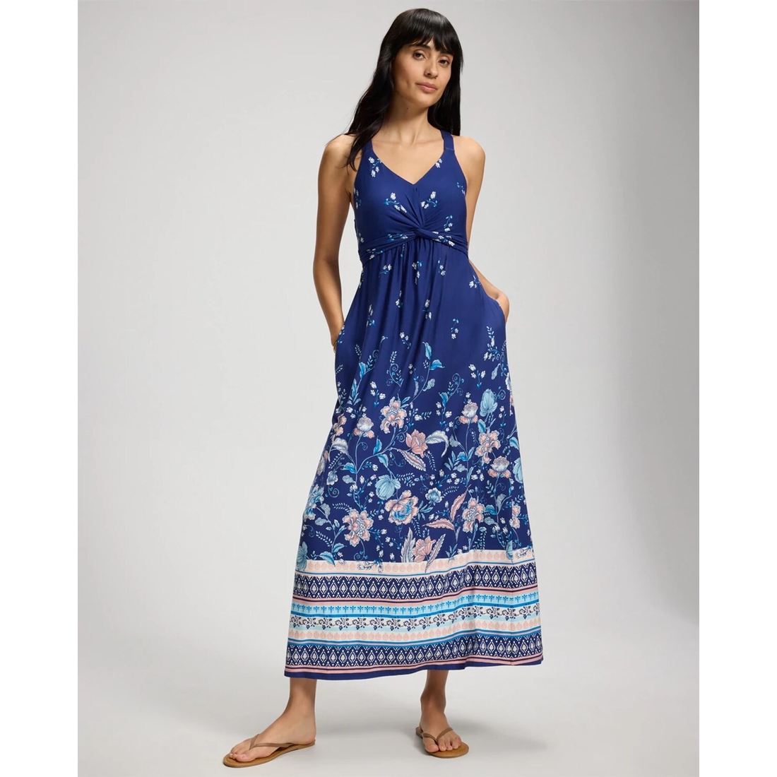 Soft Jersey Twist-Front Maxi Dress available now at The Falls