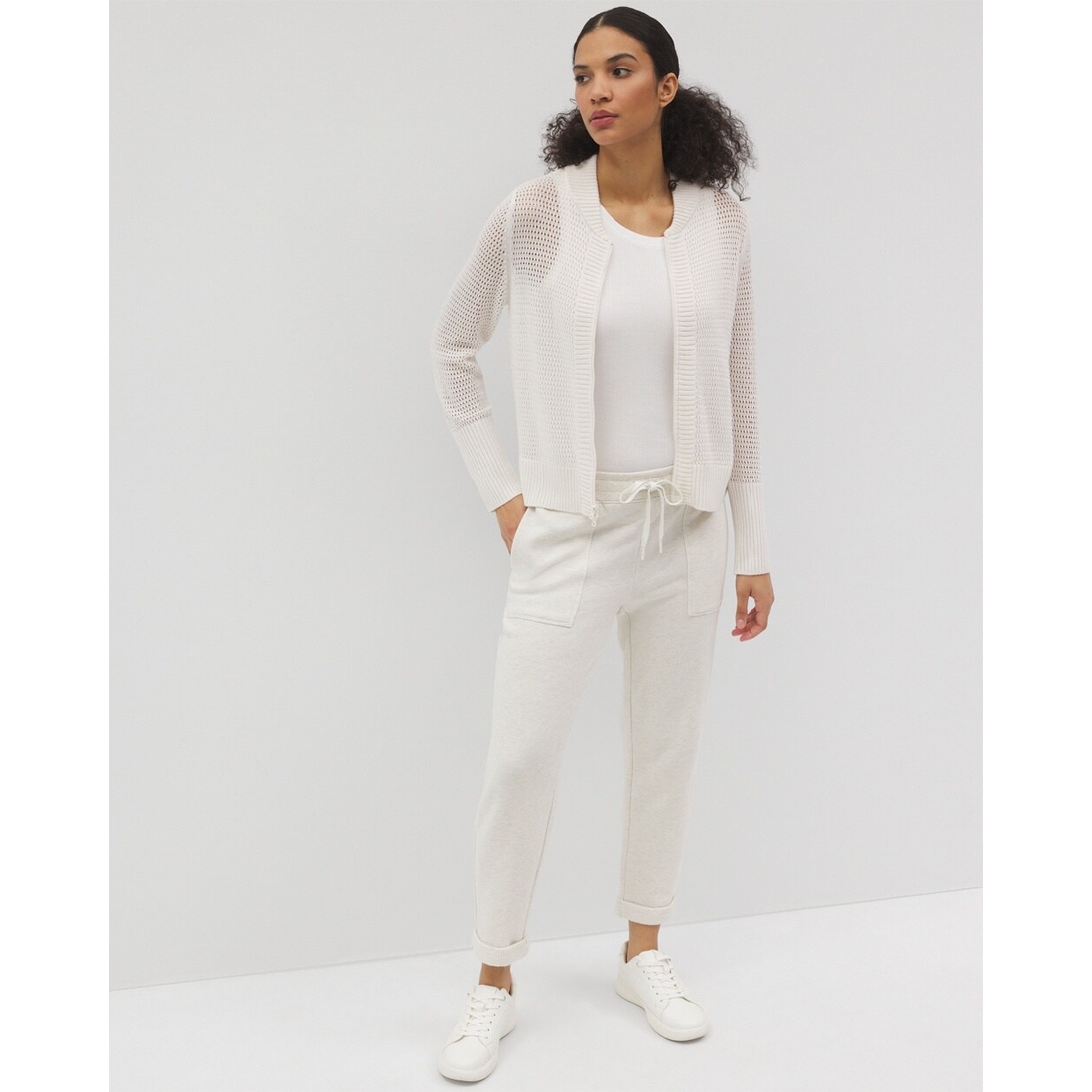 Open Stitch Zip-Up Sweater available now at Wrentham Village Open Stitch Zip-Up Sweater available now at Wrentham Village