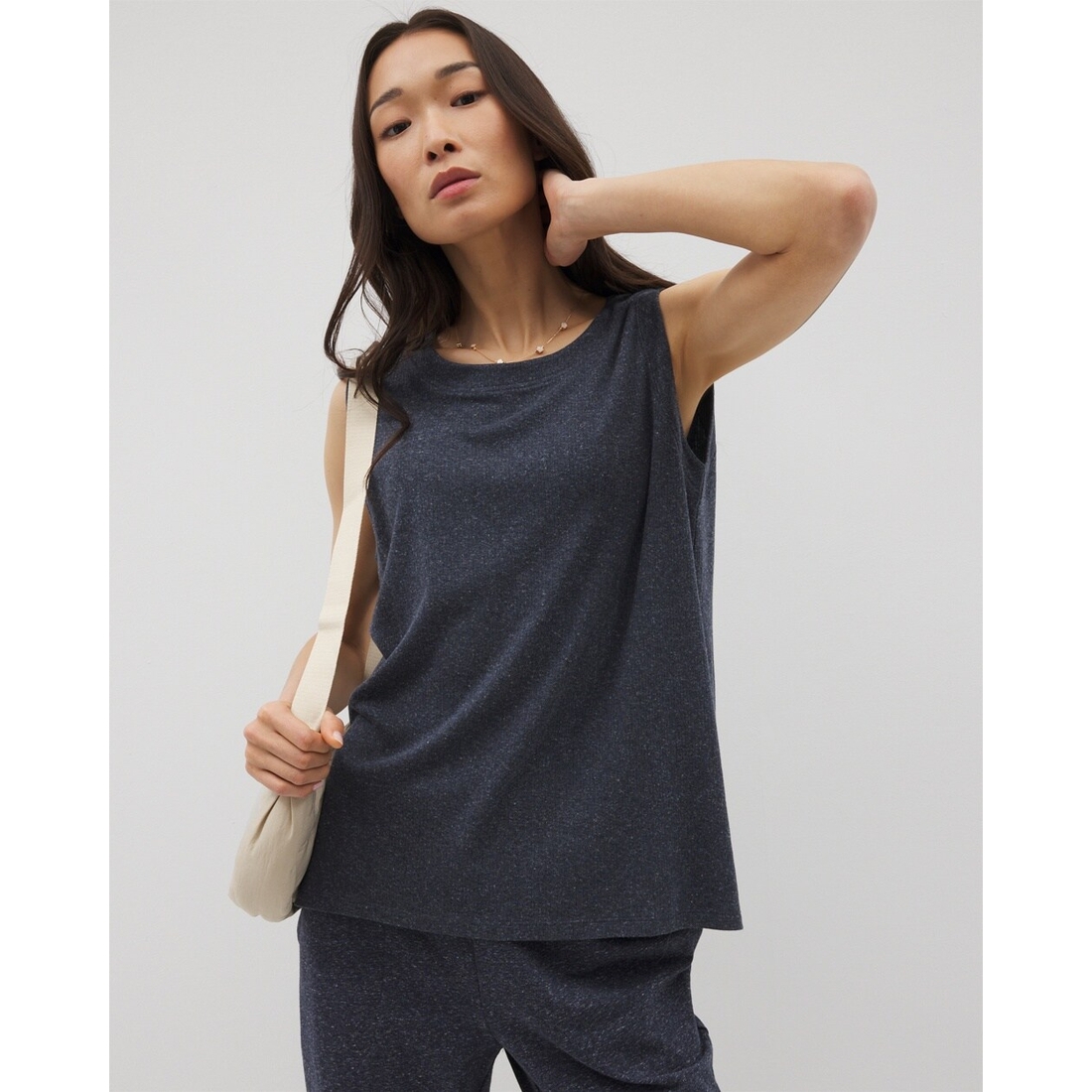 Rib Knit Sleeveless Top available now at Ellenton Premium