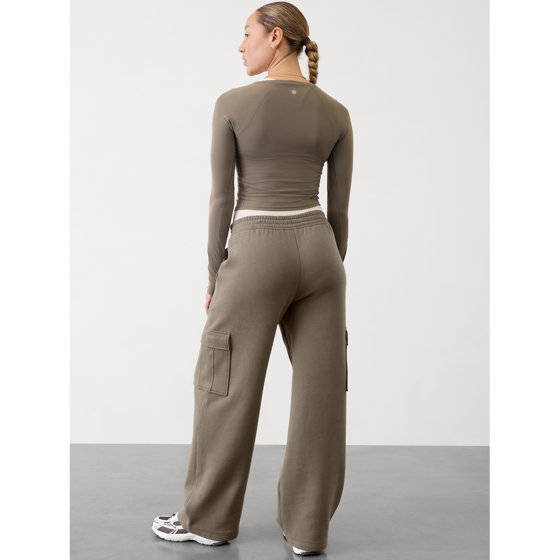 Forever Fleece Mid Rise Cargo Pant available now at Fashion