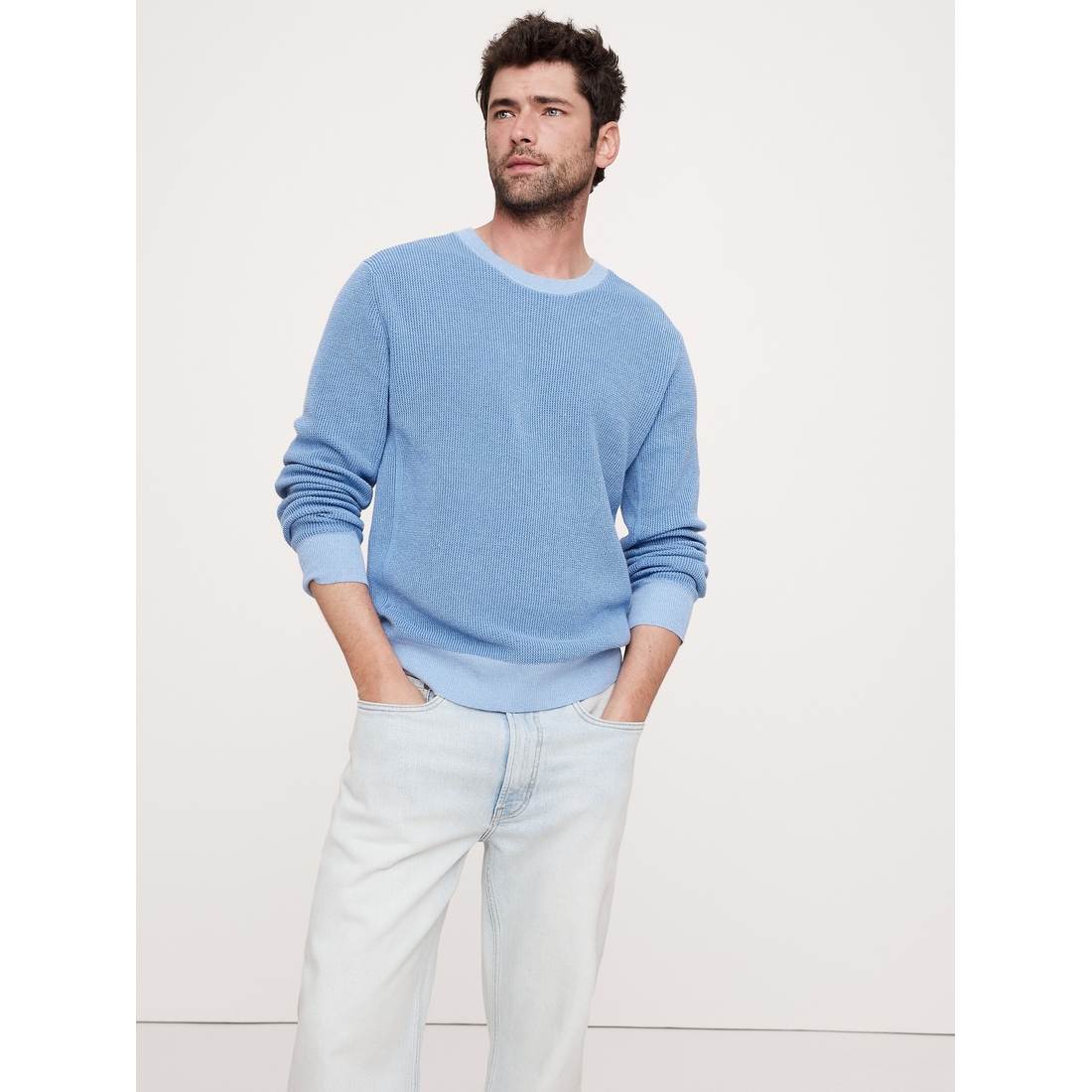 Linen-Cotton Waffle-Knit Sweater available now at ABQ Uptown Linen-Cotton Waffle-Knit Sweater available now at ABQ Uptown