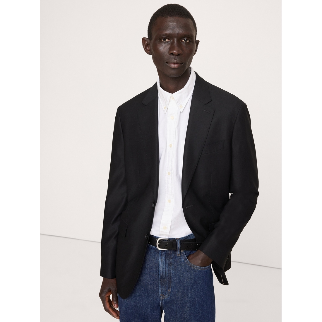 Signature Italian Hopsack Suit Jacket available now at Stanford