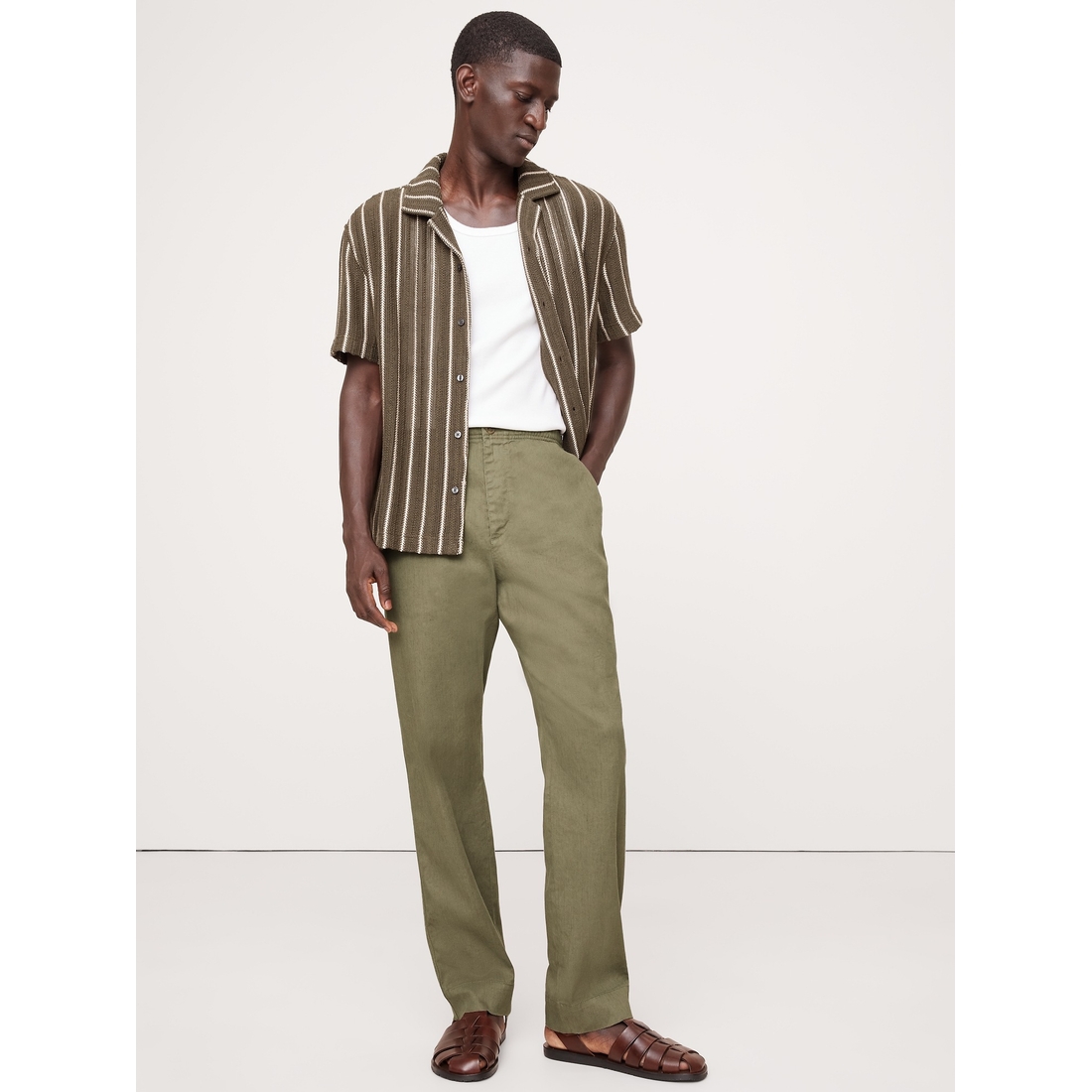 Italian Linen-Cotton Pull-On Pant available now at Roosevelt Field®