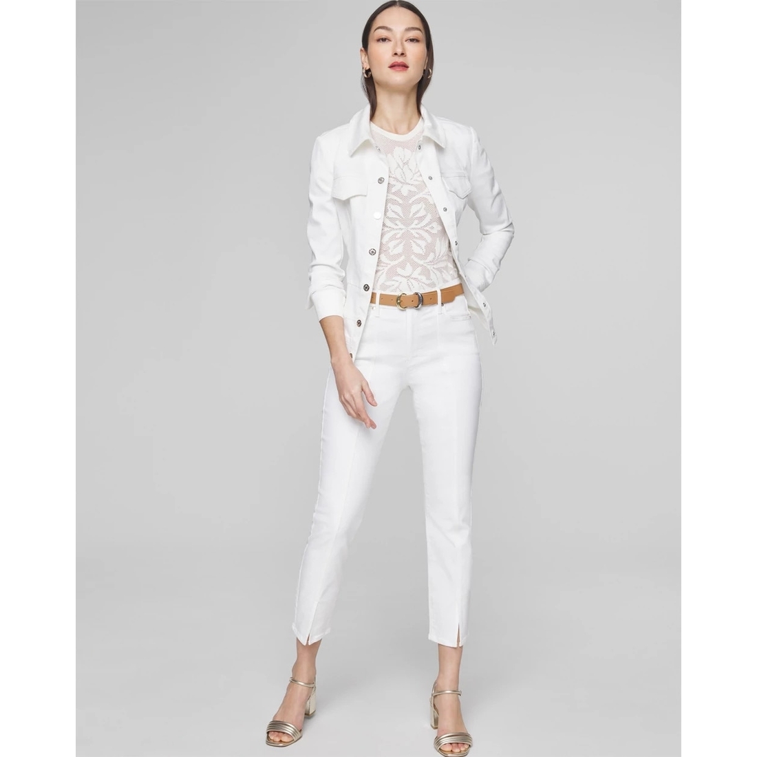 High-Rise Slim With Slit Crop Jeans available now at