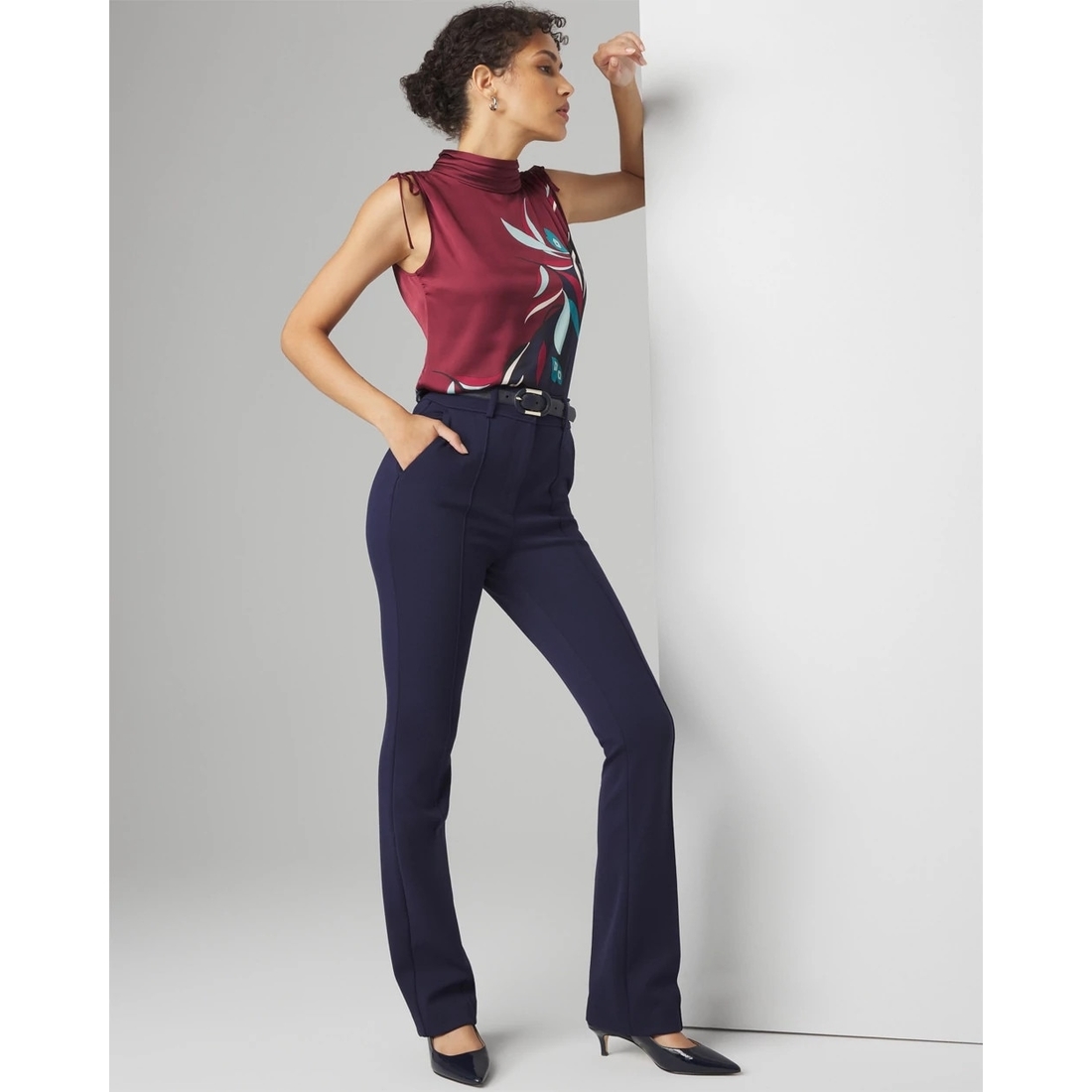 Flamingals Boot Cut Jeans for Women - Trendy Stretch Denim