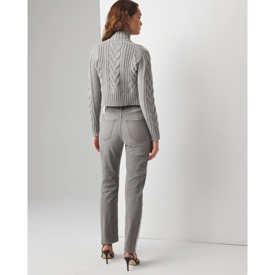 Petite Foil Stripe Straight Jeans available now at The