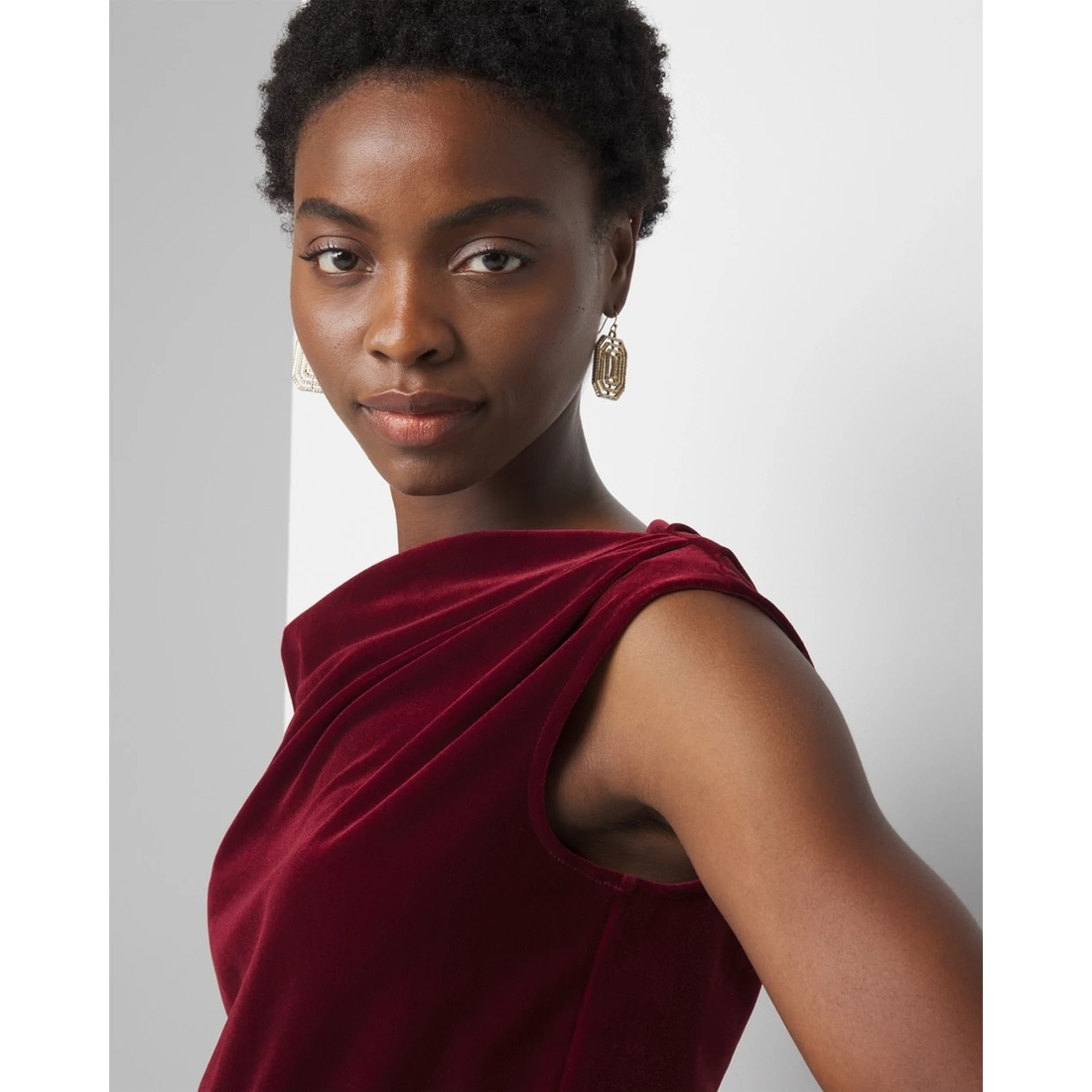 Off-the-Shoulder Velvet Top available now at La Plaza