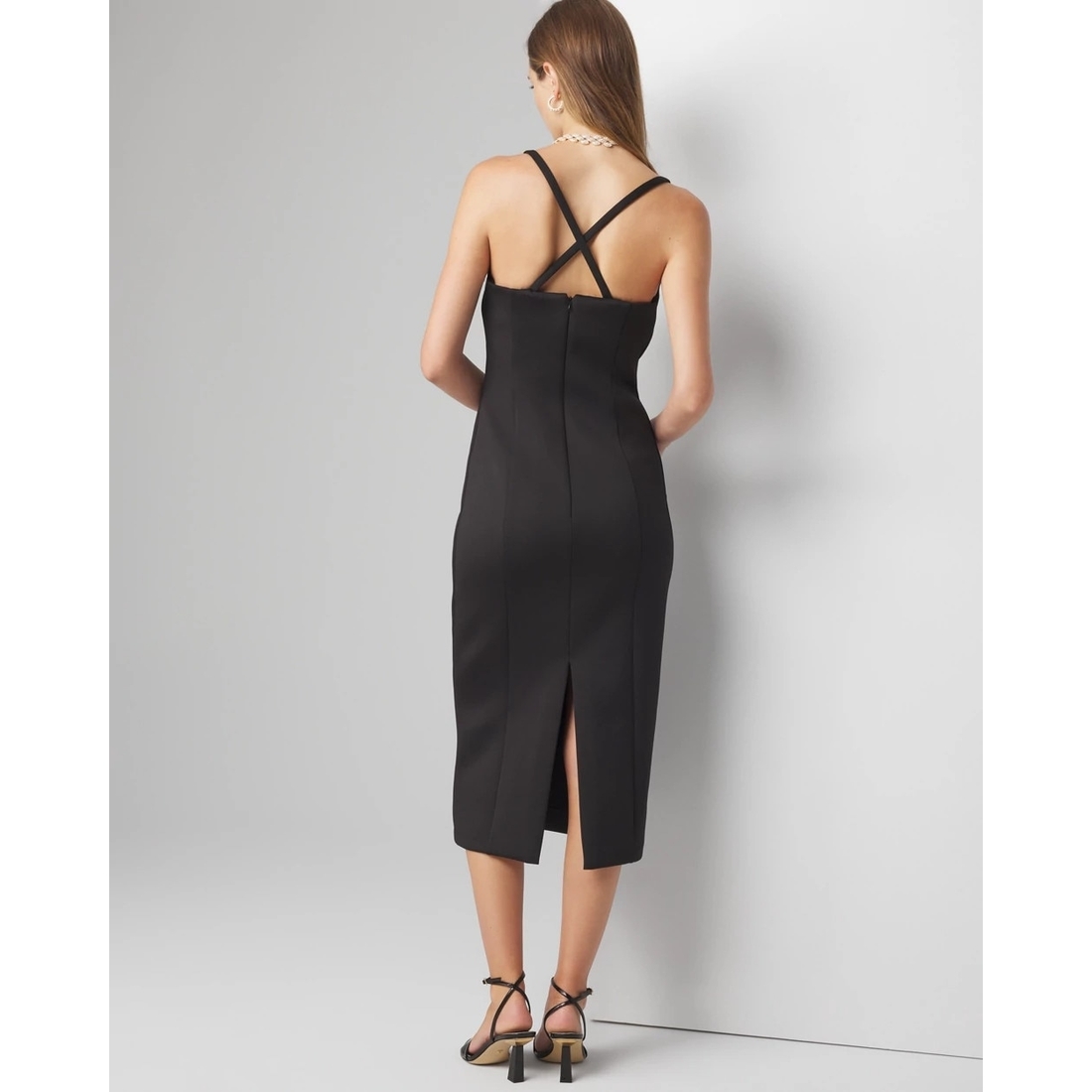 Petite Little Halter Midi Dress available now at La Plaza