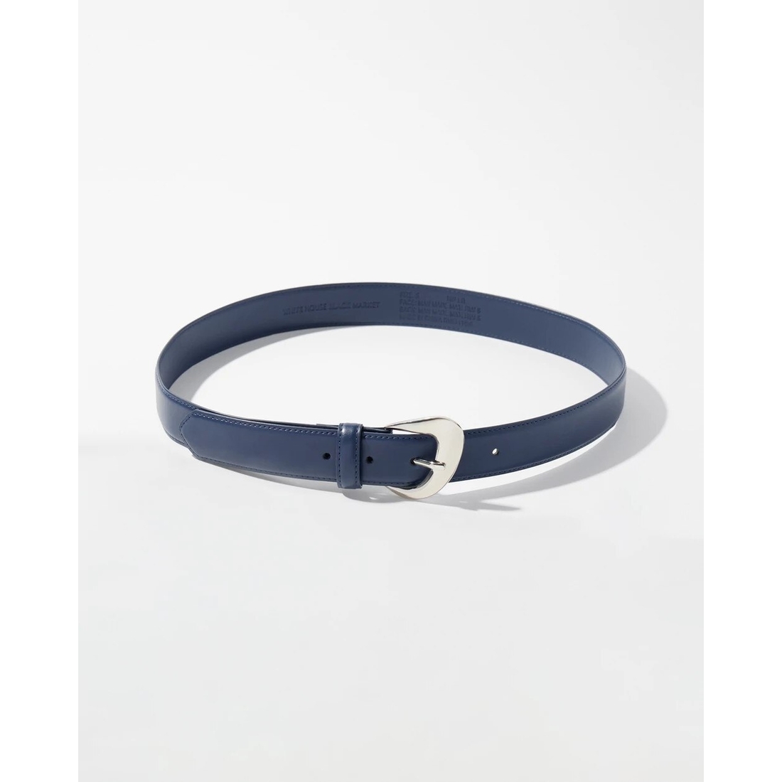 Sculptured Buckle Denim Belt available now at The Westchester™